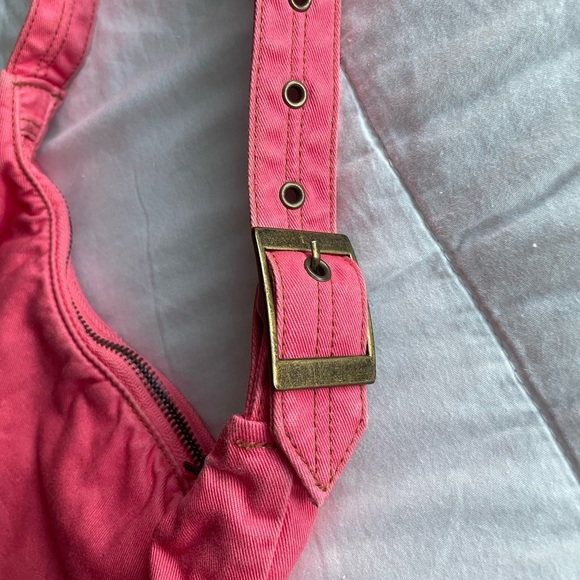 GAP Y2K Pink Denim Pocket Mini Shoulder Bag Barbiecore Bratz Girly Gilmore Girls - Picture 9 of 9